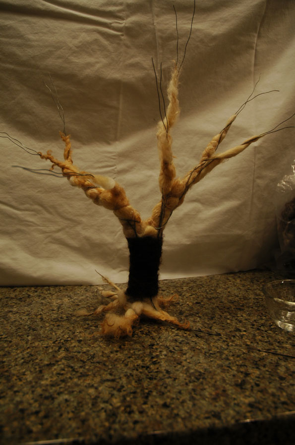 Armatures For Sculpture. felted tree sculpture with
